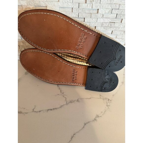 G.H. Bass Weejuns Lilianna Keeper Bit Gold Loafers Snake Womens Size 7.5 NEW - Picture 7 of 7